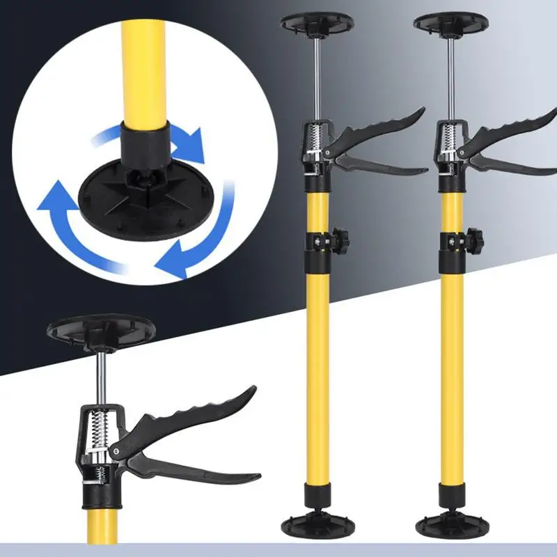 1 PC เหล็กสนับสนุน Rod ที่สามมือแจ็คตู้ Drywall เครื่องมือก่อสร้างโหลด 100 กก.ปรับ Quick Telescopic Support POLE