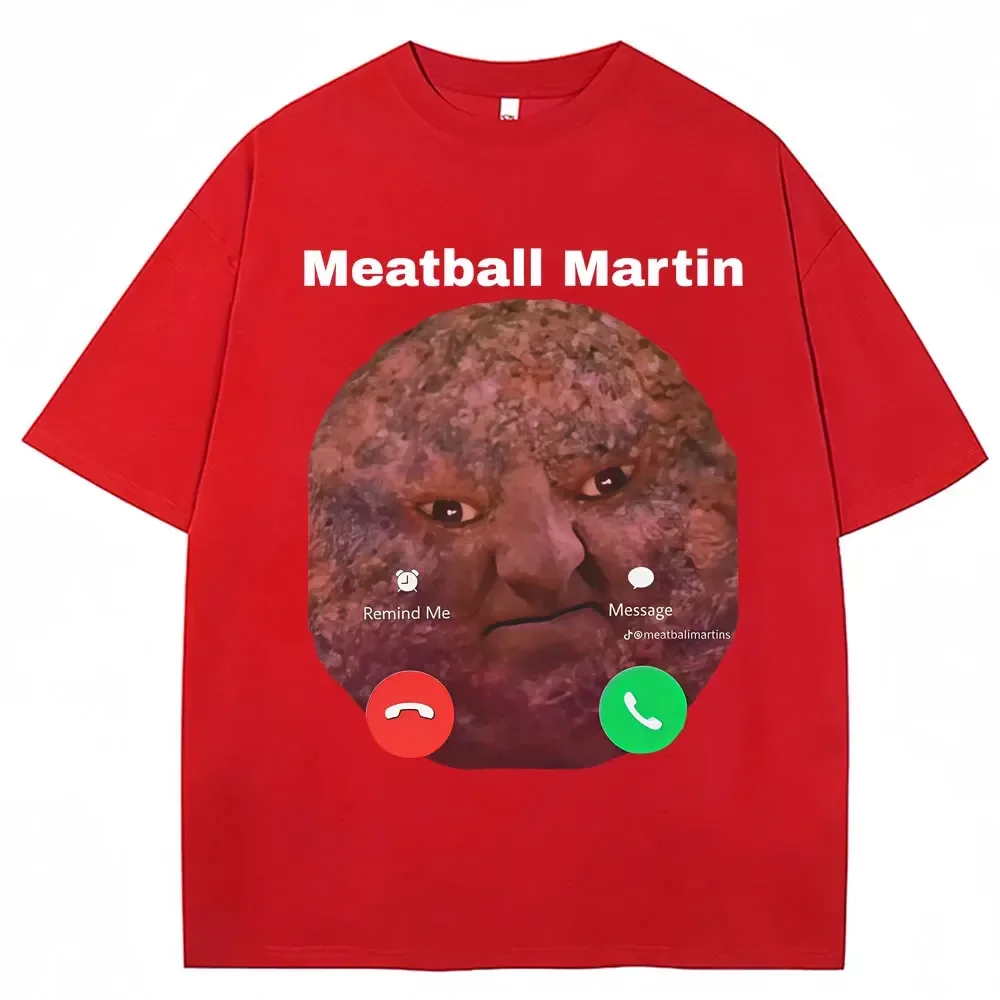 Camiseta divertida de albóndigas Martin voor dames camisa informeel Retro humor invest Unisex de gran MohamedTop transpirable con