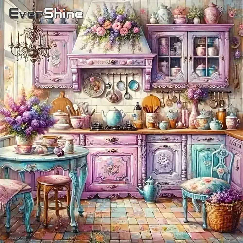 Evershine Diamant-Gemälde, Hund, Tier, Cartoon, komplett, quadratisch, rund, Diamant-Mosaik, Badezimmer, DIY-Bastelset, Heimdekoration