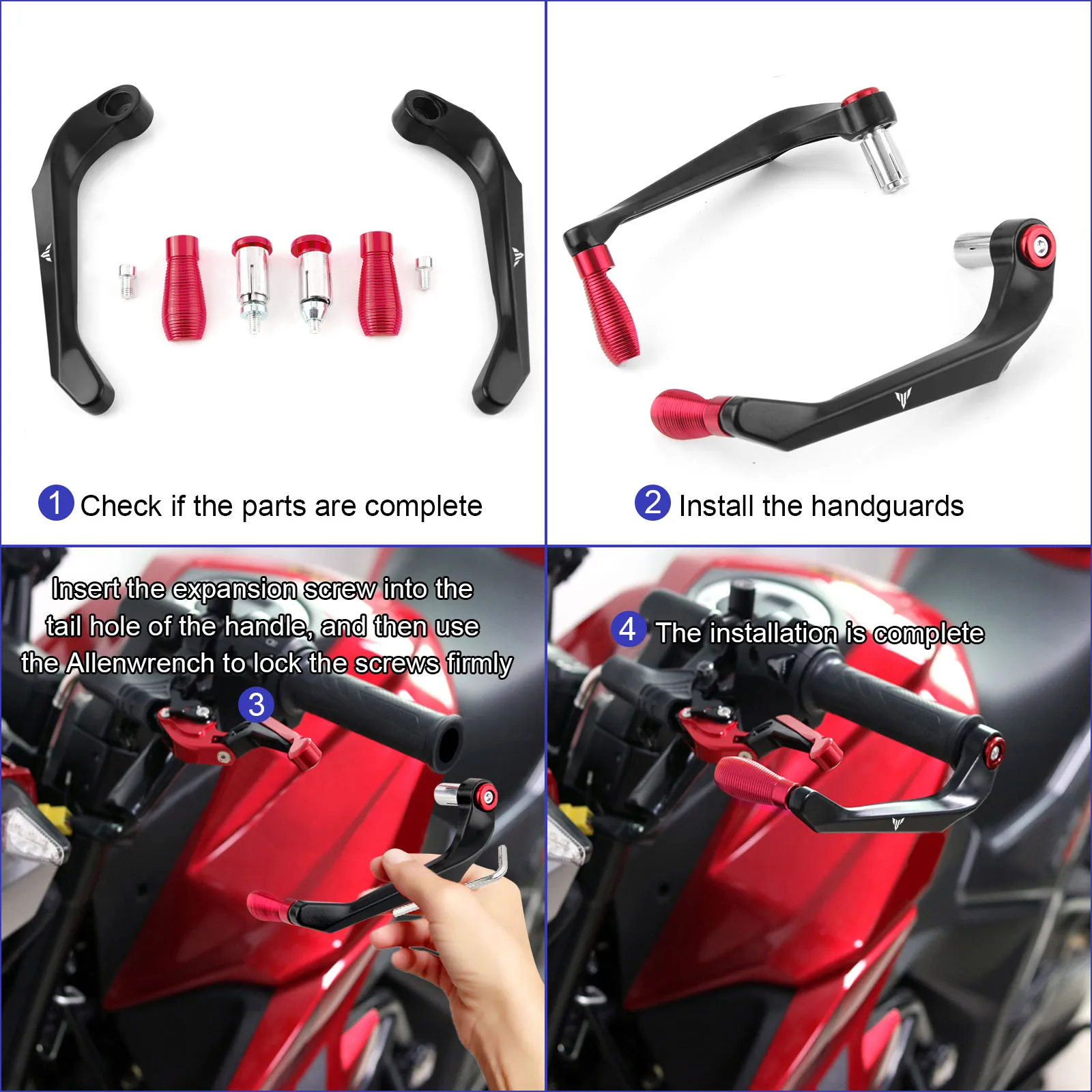 For YAMAHA MT 10 All Year Motocross Handguards Handlebar Guards Brake Clutch Guard Hand Guards Aluminum Alloy