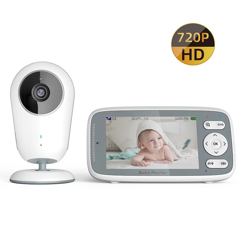 4Inch 720PWireless Long Distance Digital Baby Monitor Temperature Monitoring Lullaby Babysitter Nanny Cam Intercom Baby Camera