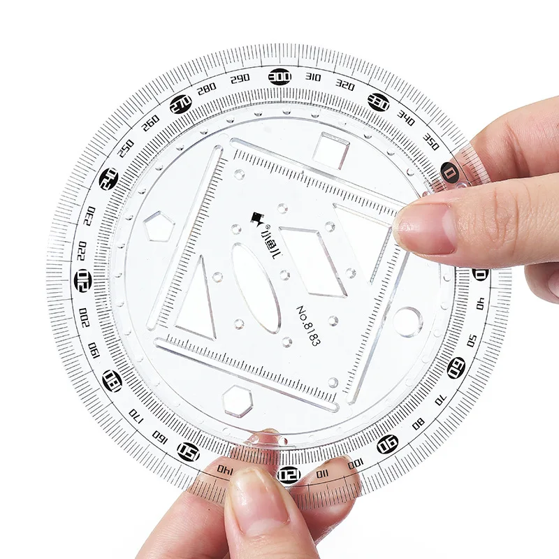 1 stücke multifunktion ales geometrisches Schablonen lineal. Schüler können Funktions grafiken mit einem aktiven Winkel lineal und Winkelmesser lernen