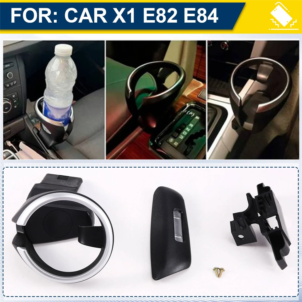

Car C-Car Front Water Cup Drink Holder Center Console Cup Holder 51160443082 51169144632 for X1 E82