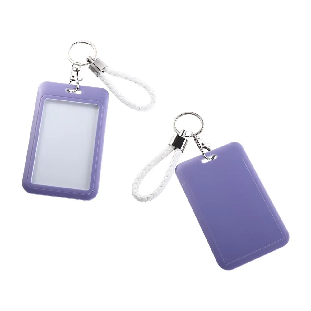 Women Men Student Keyring Work Card Credit Card Business Bus Card Cover ID Card Protective Badge Holders ID Card Holders