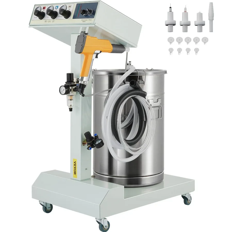 

40W 50L Electrostatic Powder Coating Machine with Spraying Gun Paint 550g WX101 Powder Coating System 40W 50L