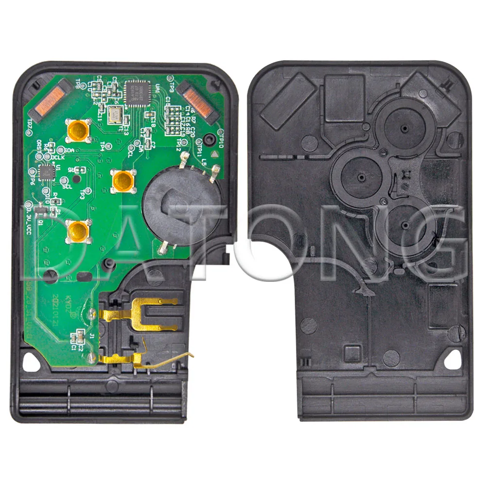Datong World Keyless Go ID46 Chip 433MHz Car Remote Key Smart Card For Renault Megane 2 Laguna 2 Scenic 2 2003-2008 - Detail 1