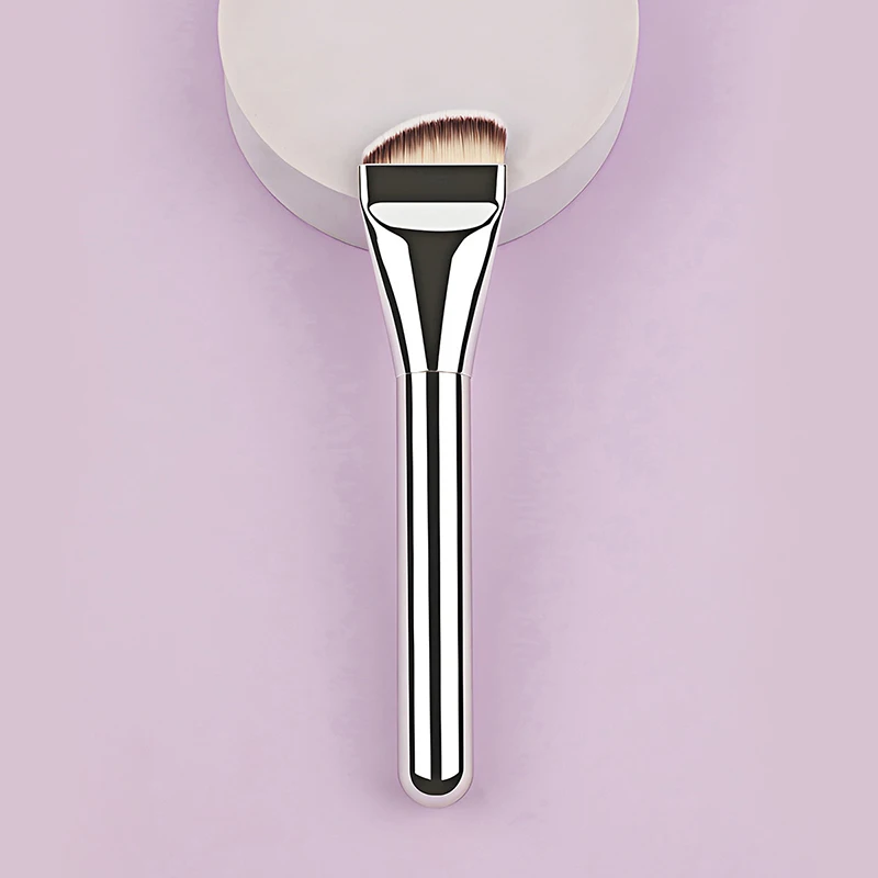 1 قطعة فرشاة كريم أساس رفيعة للغاية شعر ناعم رقيق فرشاة كونتور للوجه فرشاة كونتور مسطحة كريم الأساس فرش مكياج