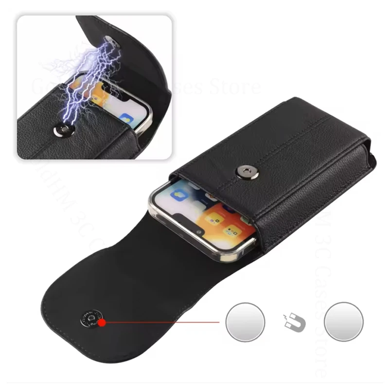 

Phone Cases Bag Leather Pouch For ZTE nubia Air Neo 3 GT 5G PU Holster Clip Waist Belt Bag Nubia Focus 2 Ultra S Music 2 NX302J