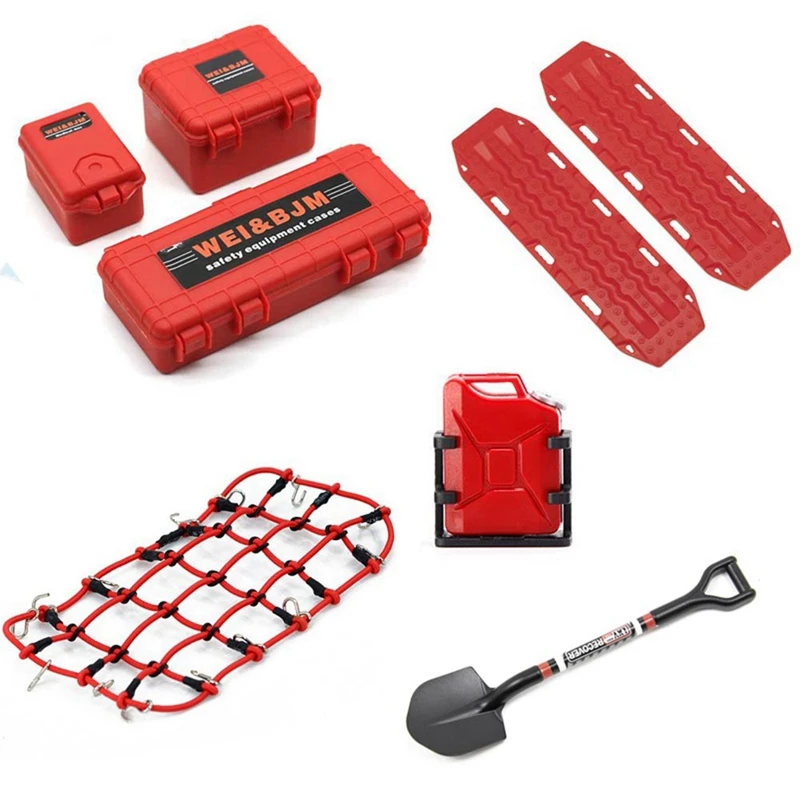 Universale 8 pz/set decorazione simulata valigia bagagli rete pala per TRX4 SCX10 90046 1/10 accessori auto RC