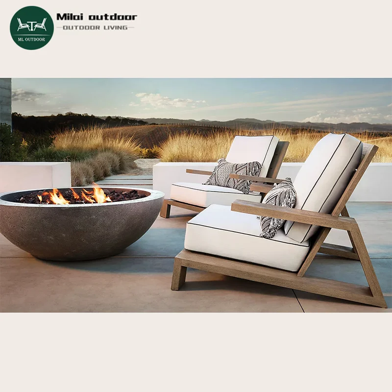 

Modern Outdoor Furniture Set Teak Wood Combination Sofa For Villa Courtyard Hotel Garden Living Room