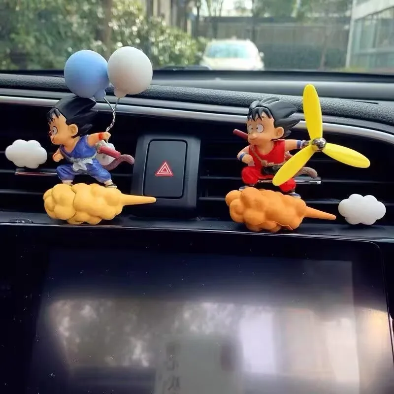 Dragon Ball Son Goku Flying Toy Ornament Anime Cute Toy Car Air Outlet Clip Aromatherapy Doll Decoration Car Accessories Gifts