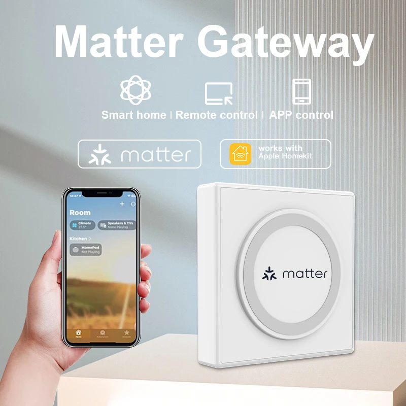 HIMOJO Matter Hub Tuya Zigbee Gateway Smart Home Bridge Support Google Home App Smart Life App Control Matter Devices