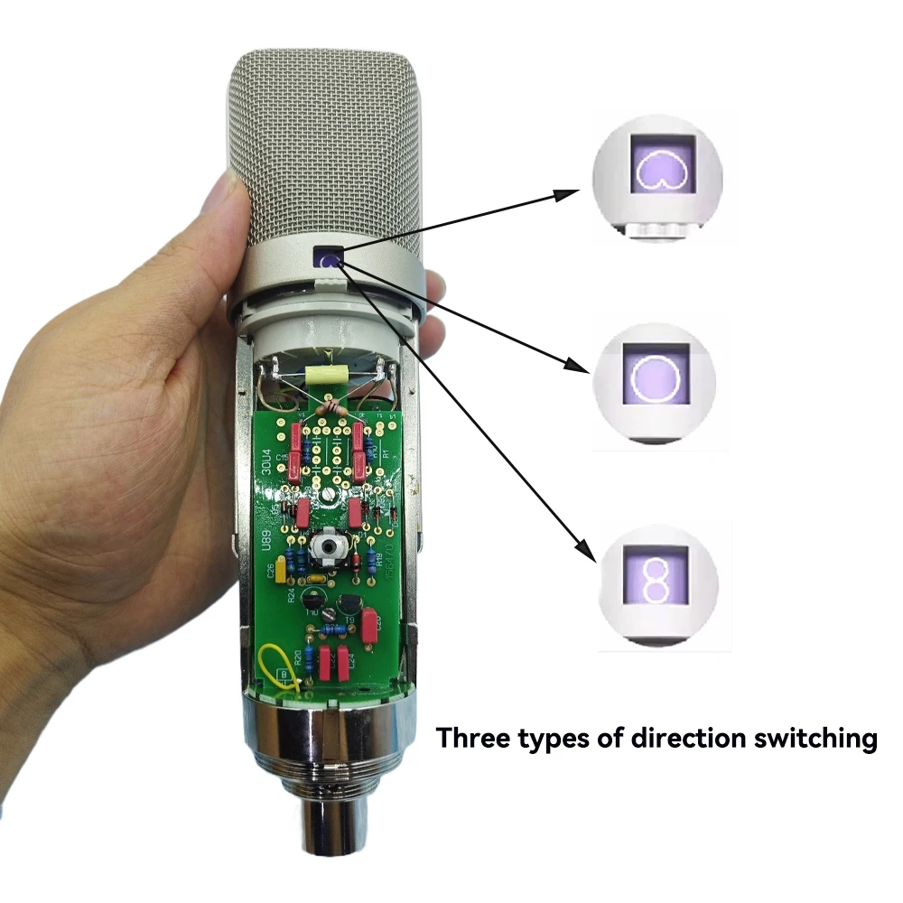 Top Manufacturing HYXZCZX-U87AI Three-Way condenser Microphone, Supporting Heart/O-Type/8-Type/Low Cut/Attenuated Microphone