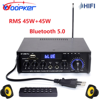 Woopker Amplifier BT-298Pro Bluetooth Stereo 45W+45W Rated Power Home Theater Karaoke U-disk supported MP3/ WMA/ APE/ FLAC/ WAV