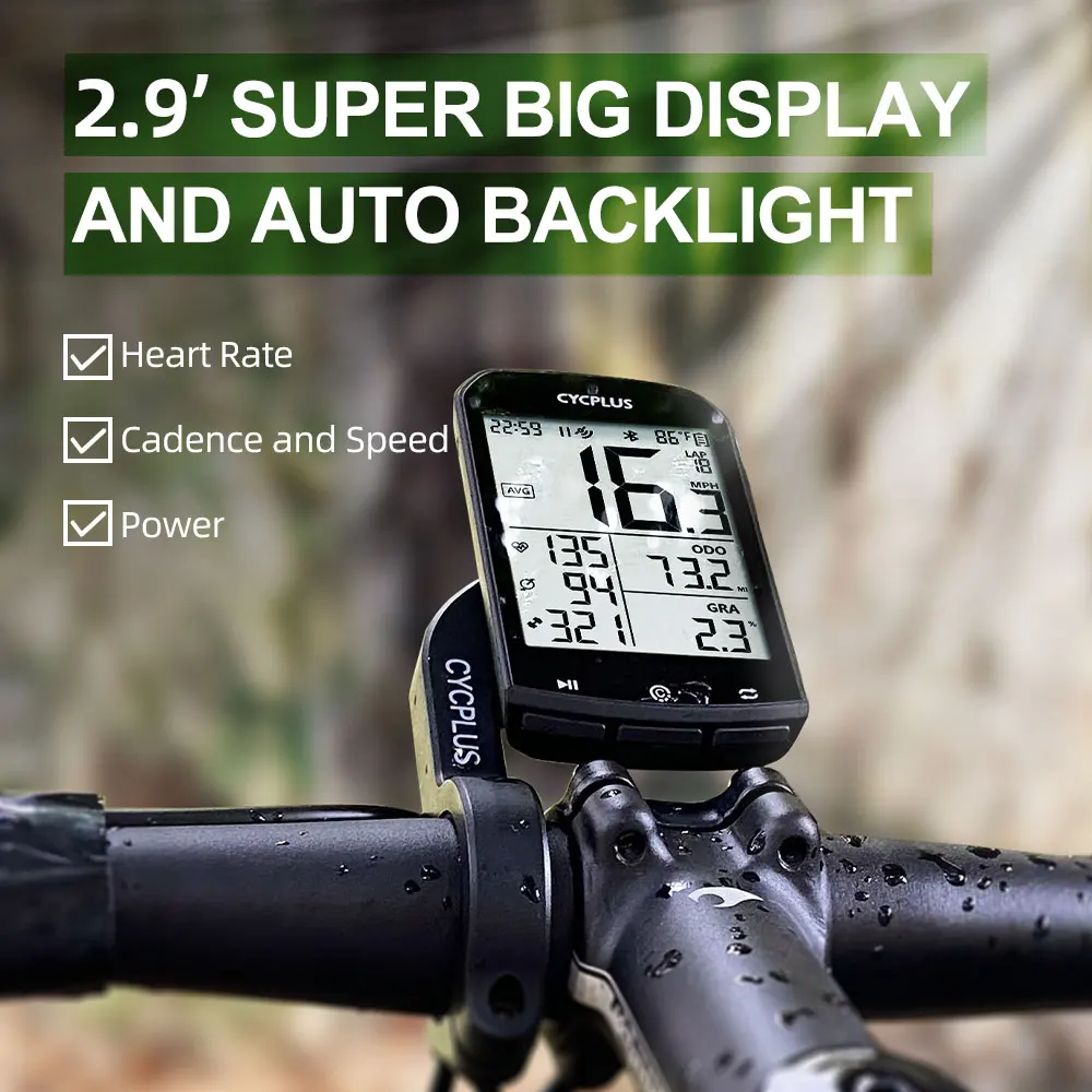 CYCPLUS M1 GPS Bicycle Computer Cycling Bike Accessories BLE 5.0 IPX6 Waterproof Wireless Odometer Speedometer