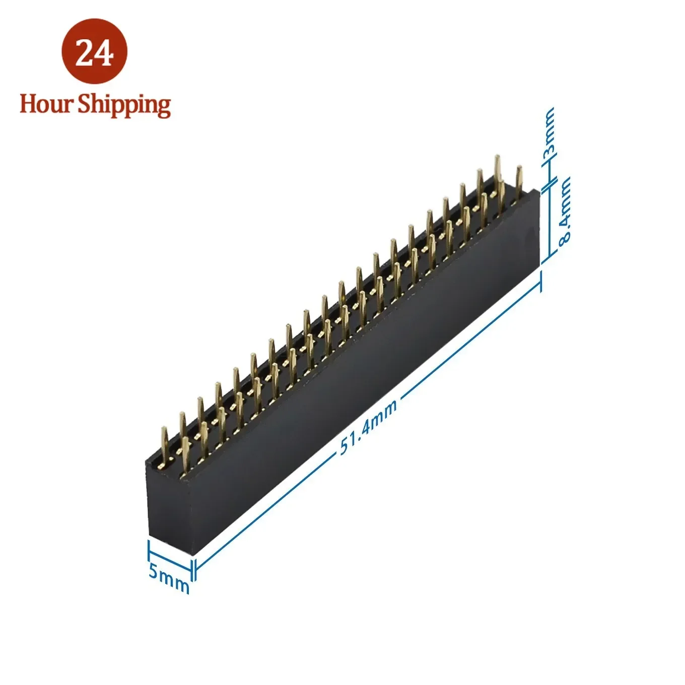 2*20 three-layer heightened-pitch 2.54mm GPIO heightened-row female seat Suitable for Raspberry PI 3B 3B+ 4B