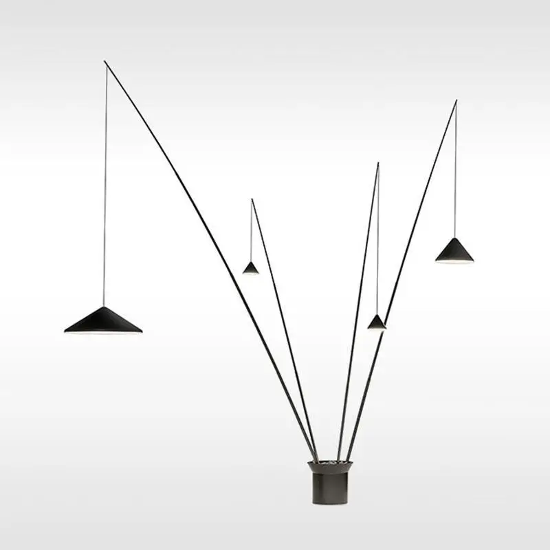 

Nordic personality art lamps postmodern hotel model room living room study fisherman fishing floor lamp