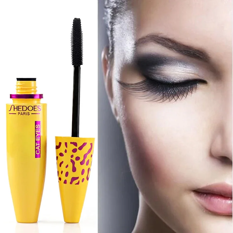 4D Silk Fiber Mascara Collagen Thick Curling Waterproof Black Makeup