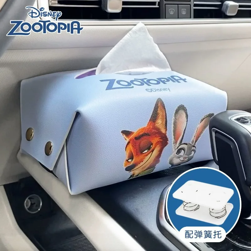 

Disney Zootopia Stitch Lotso Tissue Box Paper Tissue Box Baby Wipes Box Home Car Organizer Pouch Decorative Tabletop Bathroom