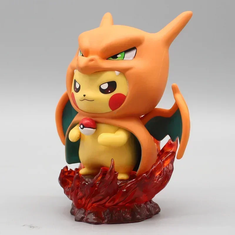 12cm Pokemon Figure Set Pikachu Gengar Charizard, Cute Anime Model Statue Collection for Display Gift Fans