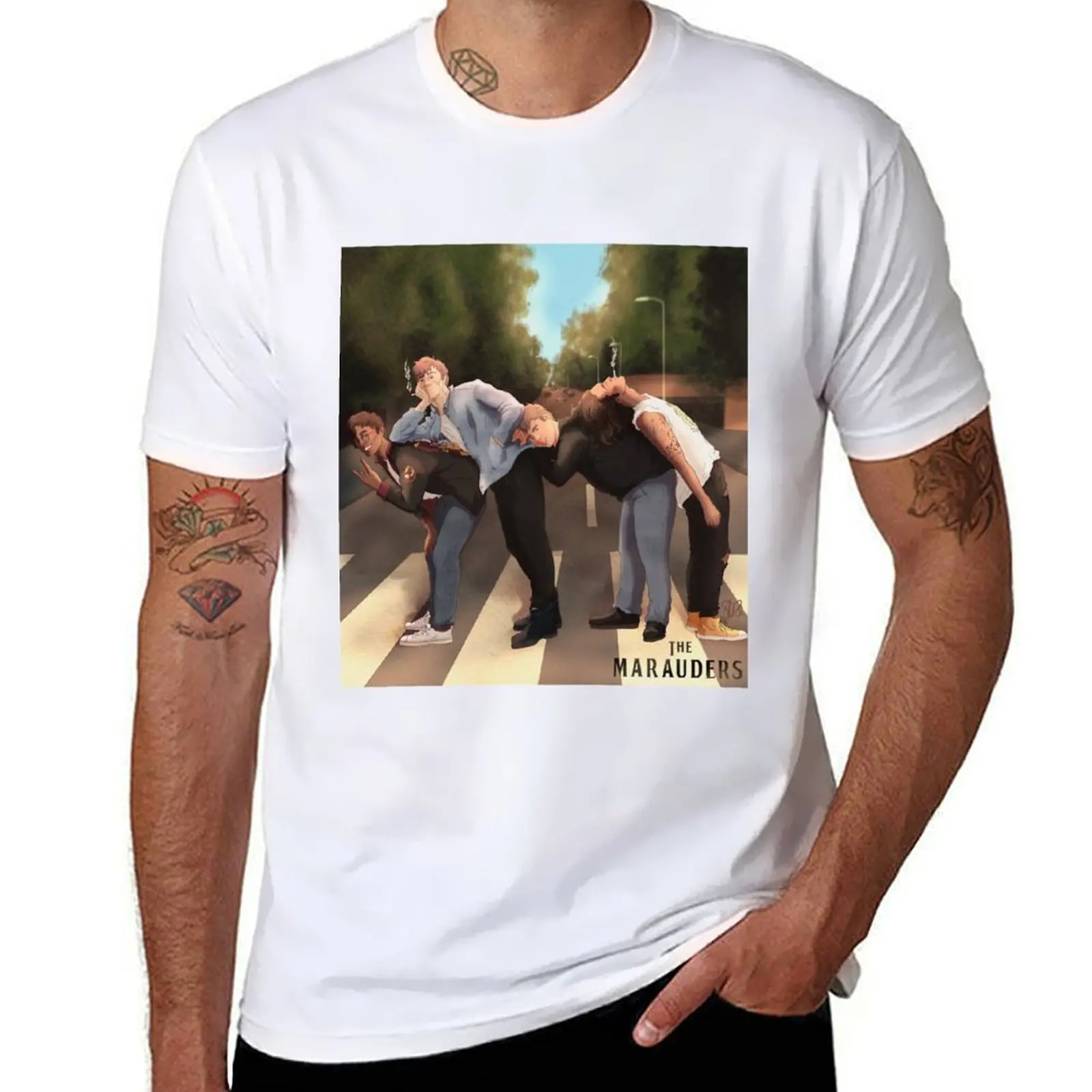 

The Marauders - Abbey Road T-Shirt man t shirts high quality luxury brand t shirt man casual T-Shirt