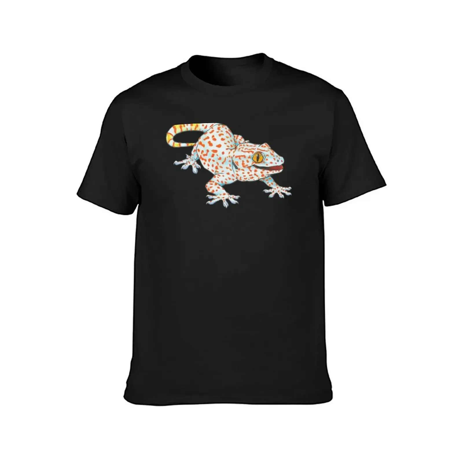 Light Blue Tokay Gecko T-Shirt oversized anime t shirts street wear designer shirts outfits for men