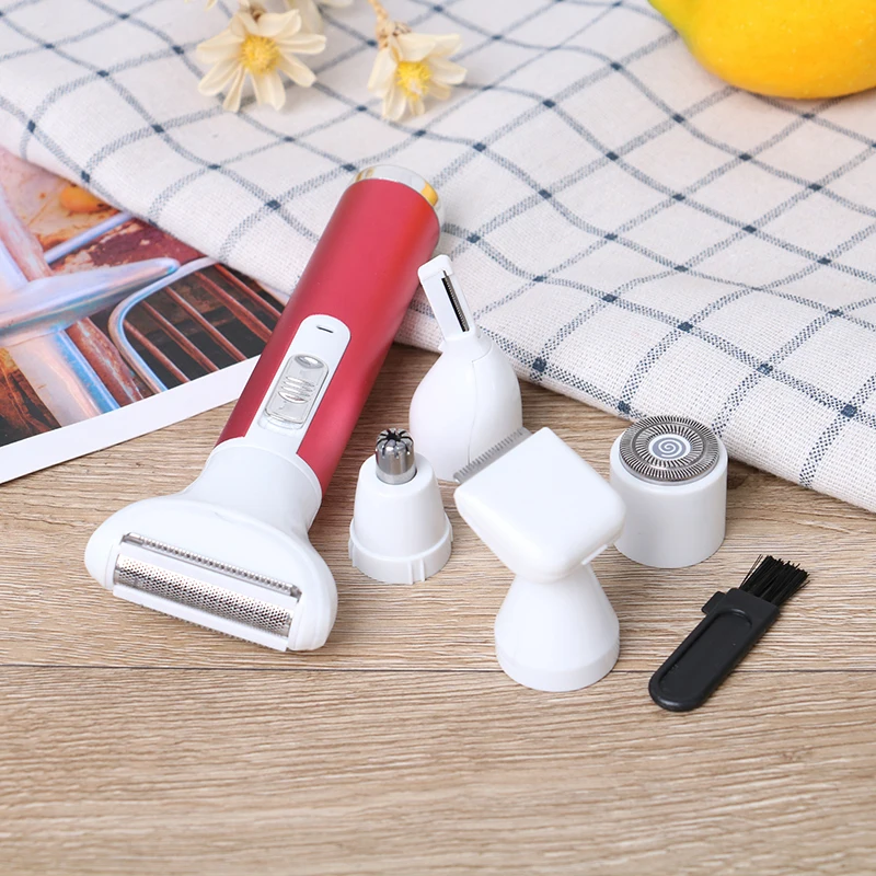 Electric Depilator Personal Hair Shaver Ampit Pubic Hair Ladies Eyebrow Trimmer Men Nose Hair Five Head Hair Trimmer