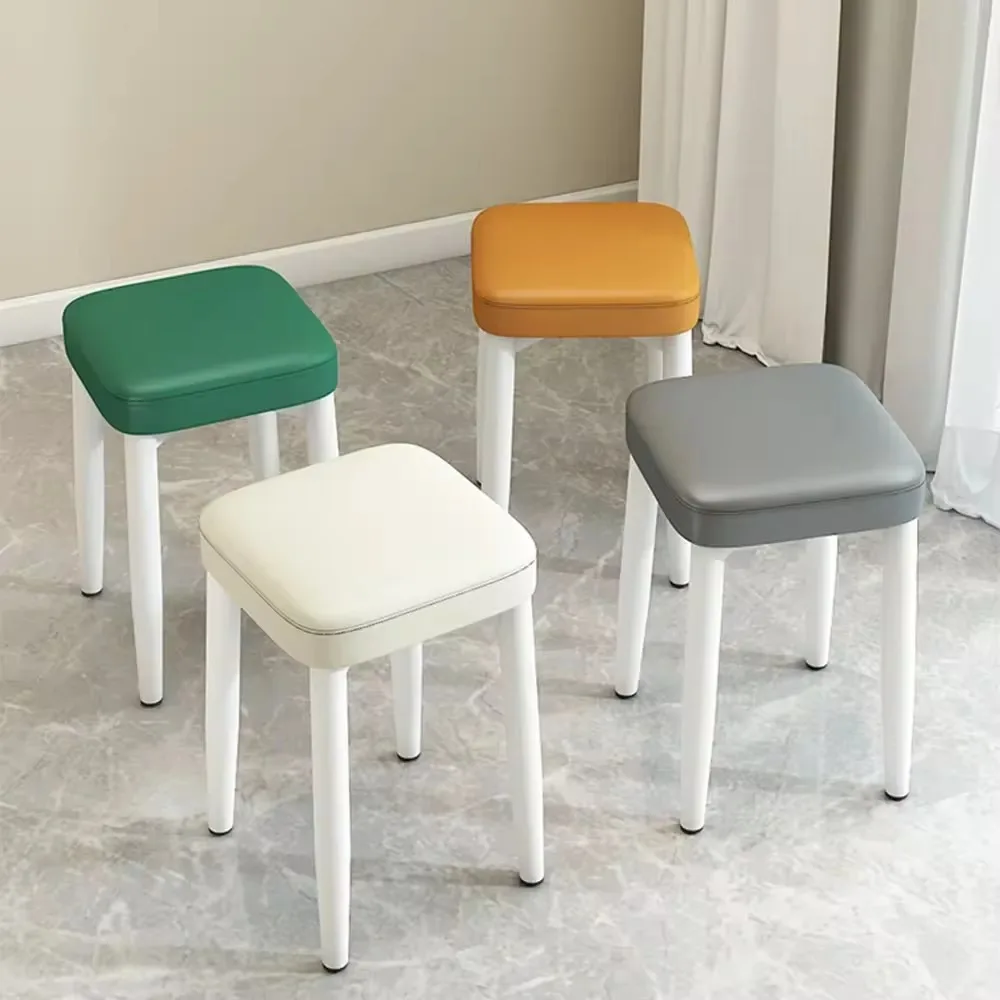 Stackable Dining Stool Light Luxury Dining Table Stool Dining Chairs for Kitchen Home Nordic Modern Restaurant High Square Stool