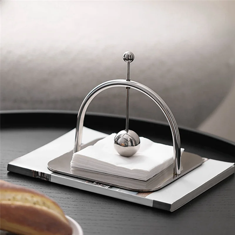 BAAG-soporte para servilletas con brazo ponderado, servilletero moderno, soporte cuadrado para encimera de cocina, mesa de comedor, Picnics