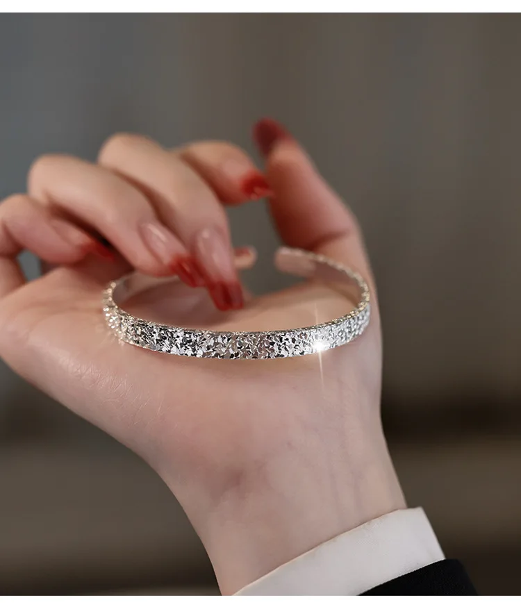 

New 925 Sterling Silver Simple Bracelet Personality Charm Bracelet Birthday Party Gift for Women's Exquisite Jewelry