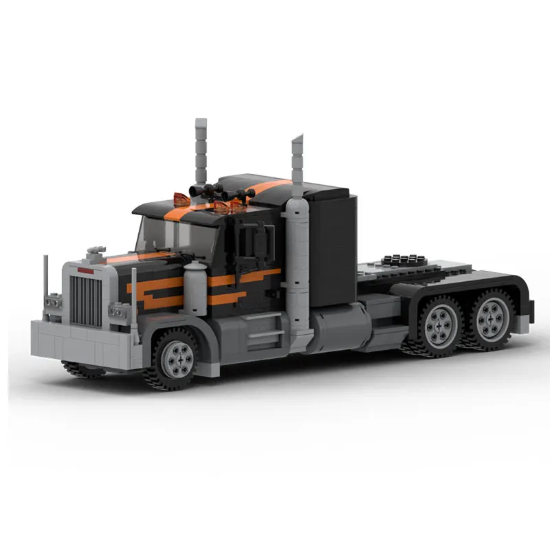 

885-piece small particle building blocks MOC truck 18-wheeler model toy large vehicle gift set