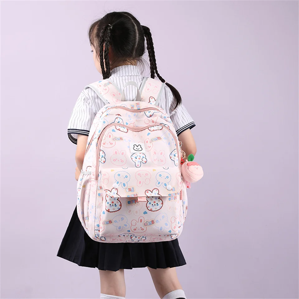 Women Backpack Nylon Ladies School Backpack for Teenager Girls Casual Travel Bag Sac Cute Cartoon Shoulder Backpack