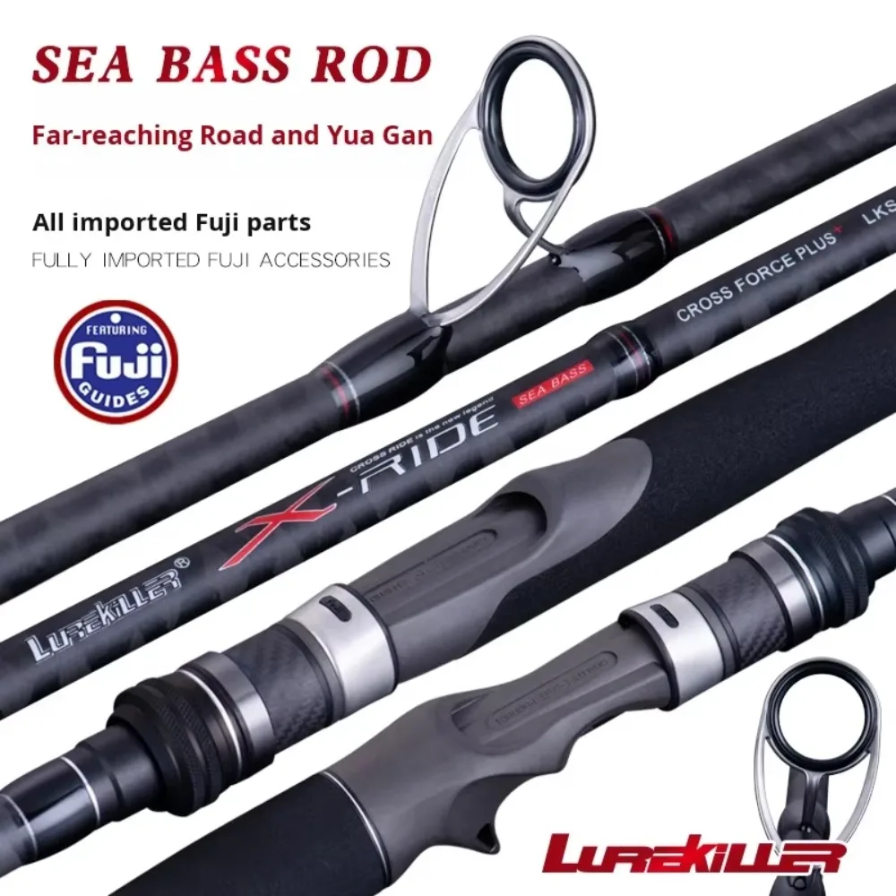 

Lurekiller Sea Bass Saltwater Fishing Rod Fast Action EVA Handle Japan Fuji Guides Full Ring Long Casting Carbon Fiber Lure Rod