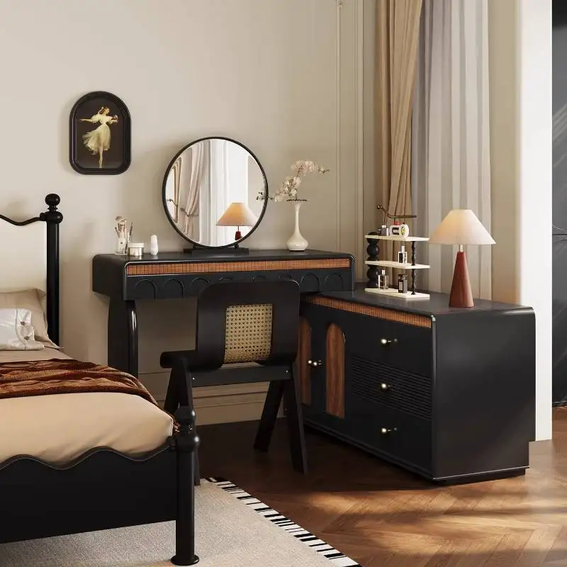 Compact Decorations Vanity Desk Natural Antique Jewellery Lounges Vanity Desk Standing Essentials Coiffeuse De Chambre Furniture