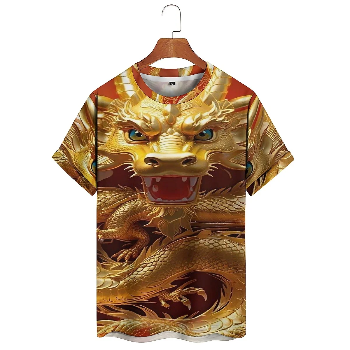 Men's New Personalized Retro Design 3D Printed Short-Sleeve T-Shirt - 3D Detail, Festival Gift