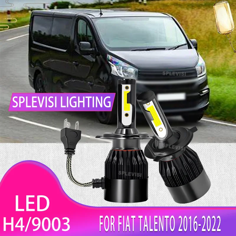 

2 шт. светодиодная лампа для фар, автоматическая замена фар, прямая замена для старых галогеннов для Fiat Talento 2016 2017 2018 2019 2020 2021 2022
