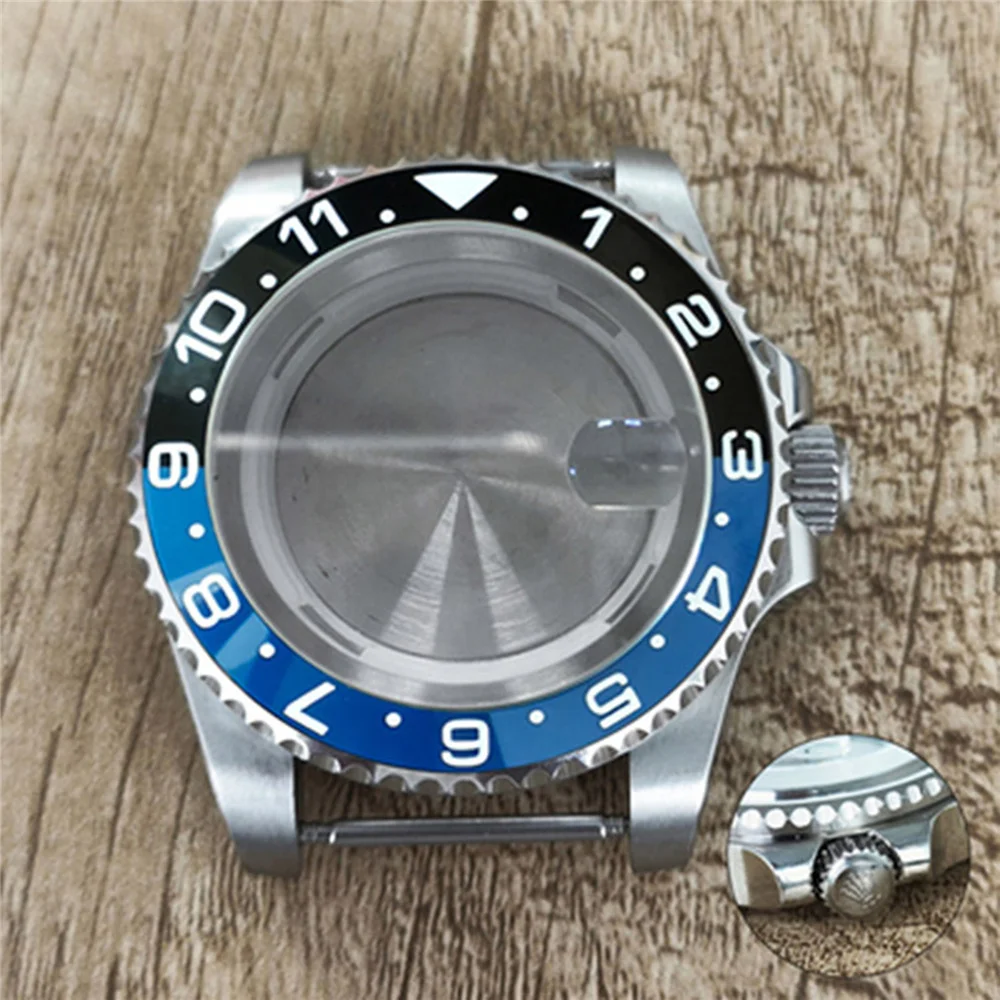 

Stainless Steel Case Sapphire Glass + Magnifying Glass 40mm Can Hold 8215/8200/8205/2813 Movement