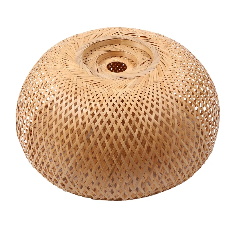 竹籐籐ランプシェード、手織りランプシェード、ロシア語、二層