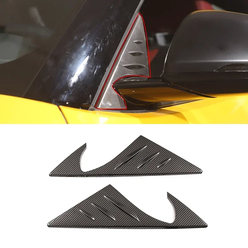 For 2019-2022 Toyota GR Supra A90 stainless steel car rearview mirror side triangle spoiler trim sticker exterior accessories