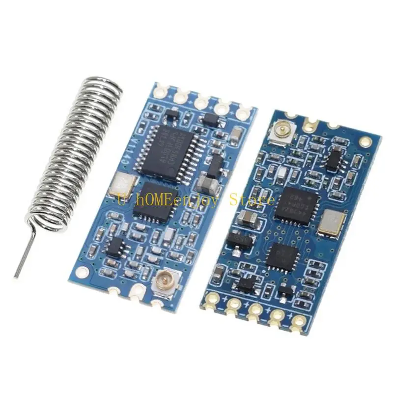 B0KF C1FB HC-12 SI4438/4463 Wireless Module 1000M Long Distance 433Mhz Wireless Communication Boards Module with Antenna