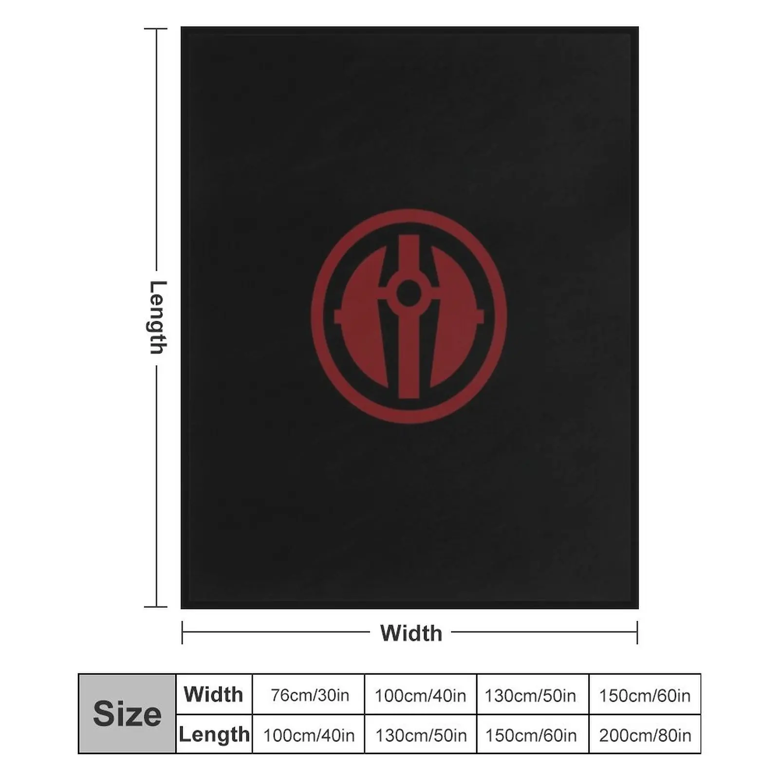 Darth Revan Emblem in Red Throw Blanket Sofa Warm for sofa Flannel Fabric Blankets