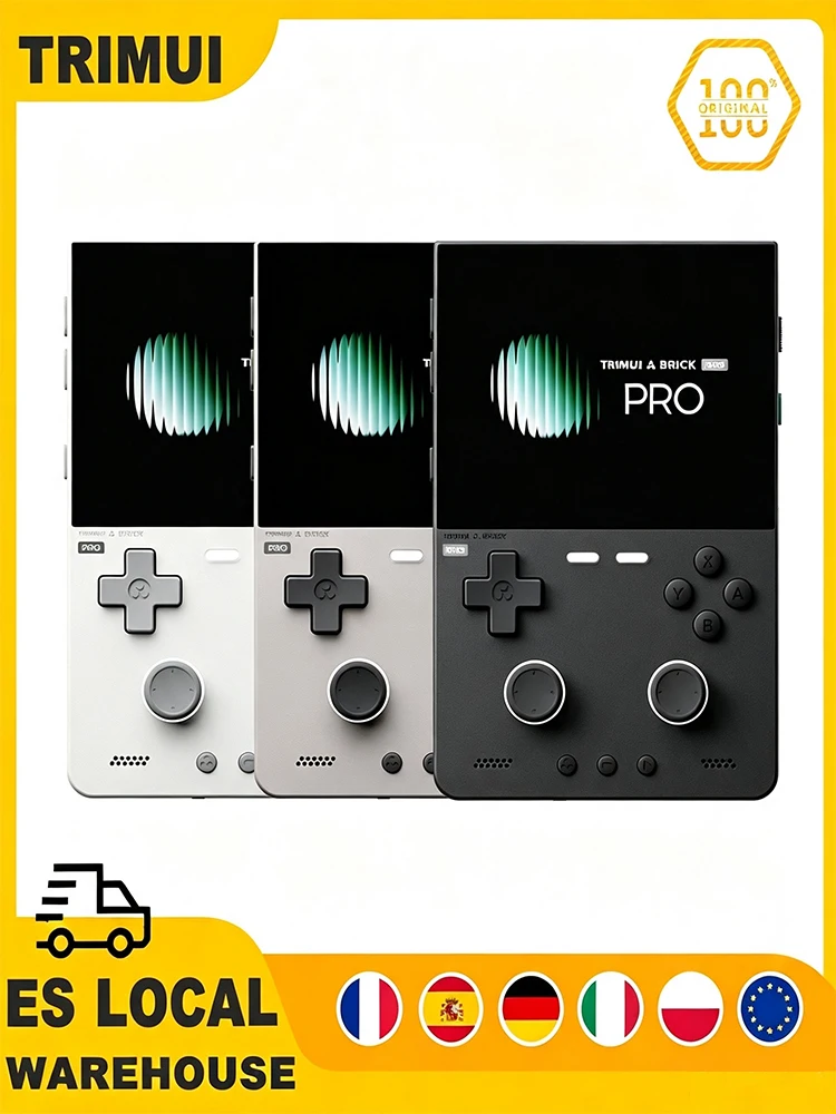 TRIMUI BRICK PRO Przenośna konsola do gier z systemem Linux Open Source, ekran 3.95" 1024x768 IPS, konsola do gier retro Trimui, prezent, bateria 5000mAh (WHITE) — Zdjęcie 2 z 2