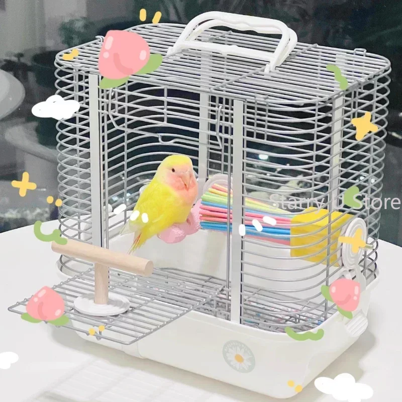 Imagem -03 - Acessórios Parrot Bird Cage Parrot House Móveis Hamster e Coelho Cy50bc