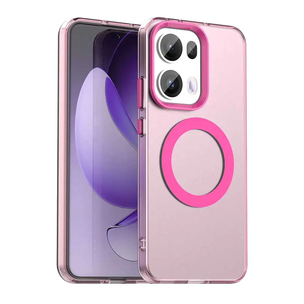 Luxury for OPPO Reno13 Pro Case Magsafe Wireless Charging Cover for Reno13 Magnetic Matte Skin Feel Hard Acrylic Capa