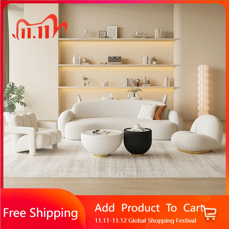 

Cream Wind Italian Sofa High Quality Luxury Comfortable Unusual Room Trendy Sofas Decor Aesthetics Adult Muebles Furniture