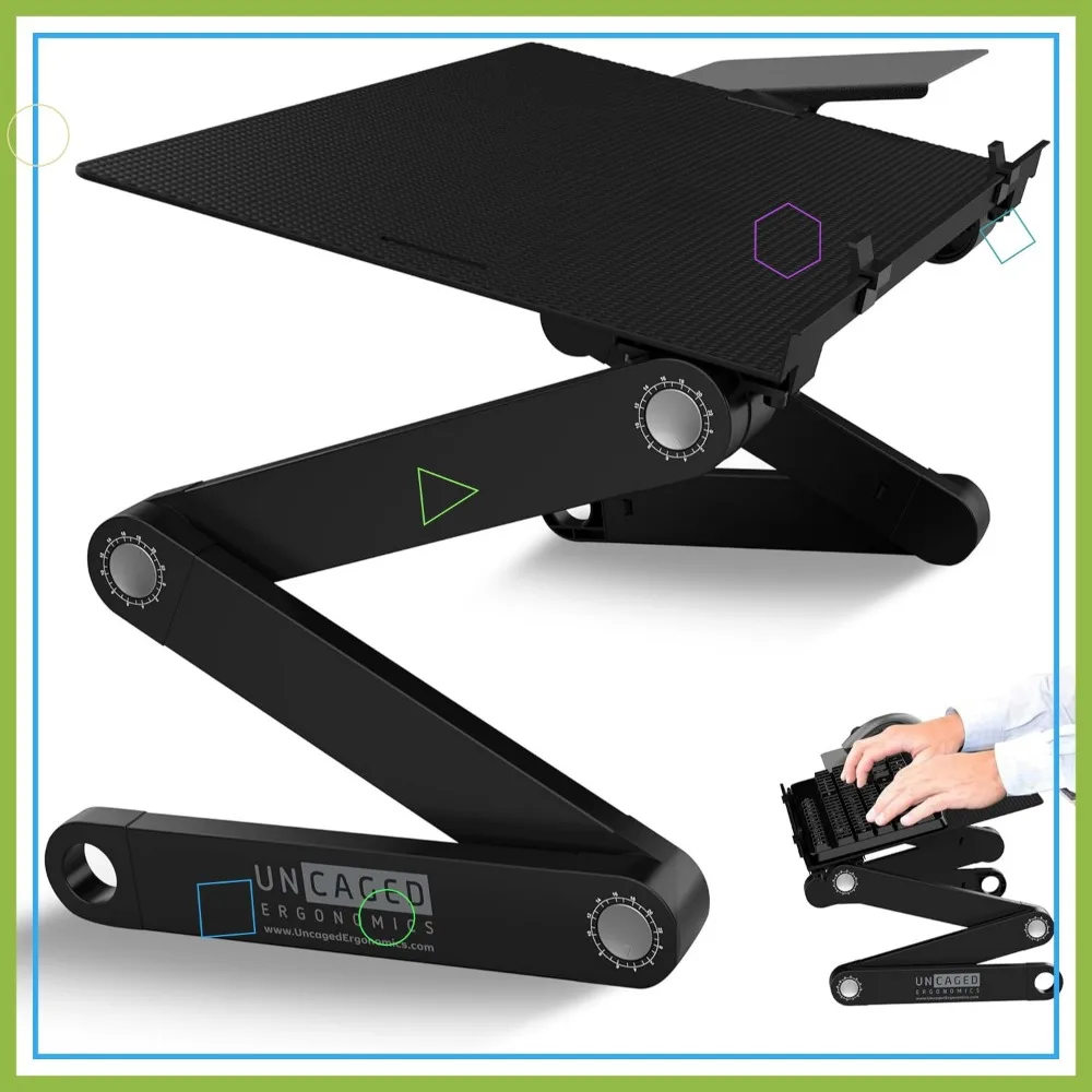

Adjustable Ergonomic Keyboard Stand with Mouse Riser for Desk, Portable Height and Tilt Support