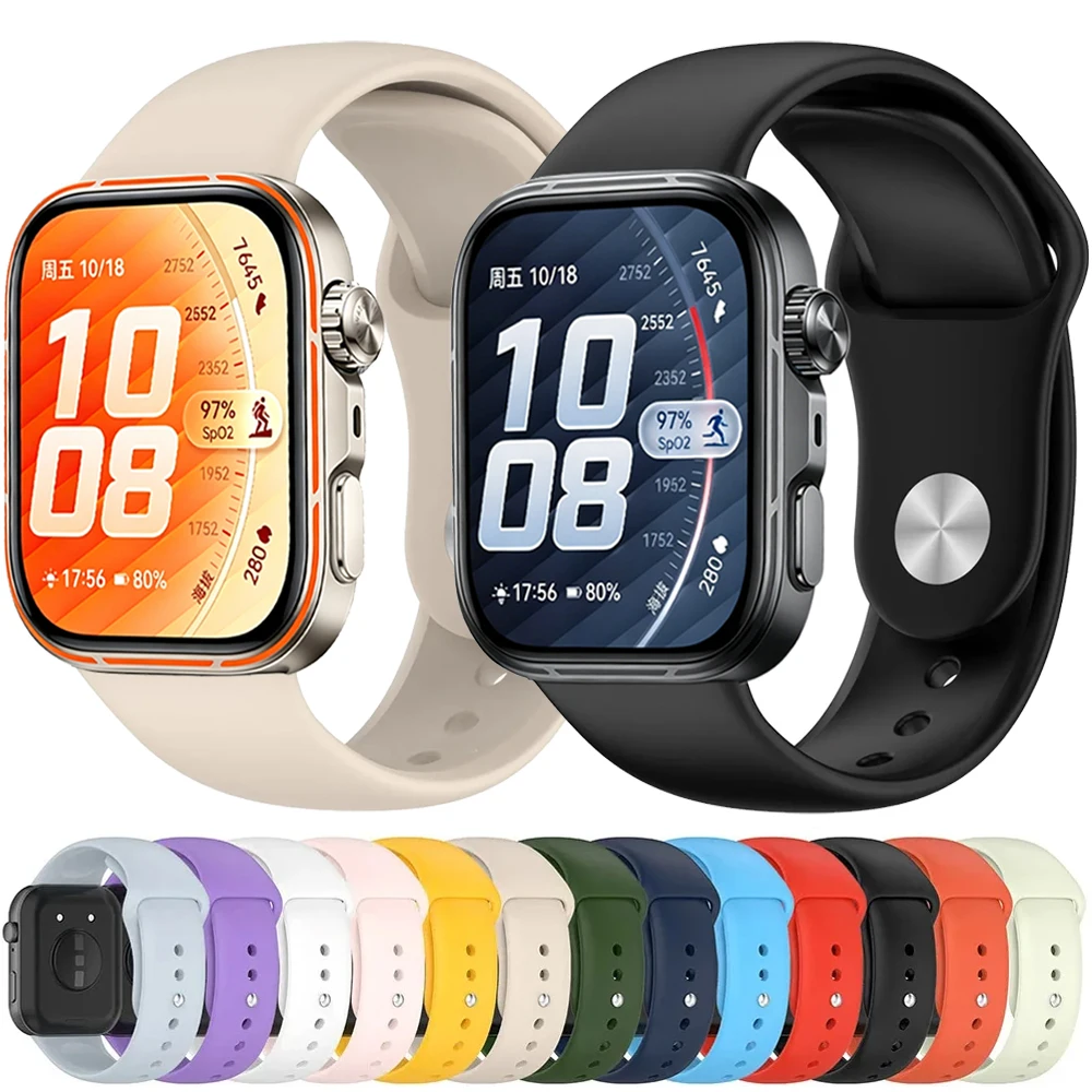Silikonarmband für Huawei Watch Fit 5/5 Pro, atmungsaktives Sport-Ersatzarmband für Huawei Watch Fit 4 Pro/3, Zubehör