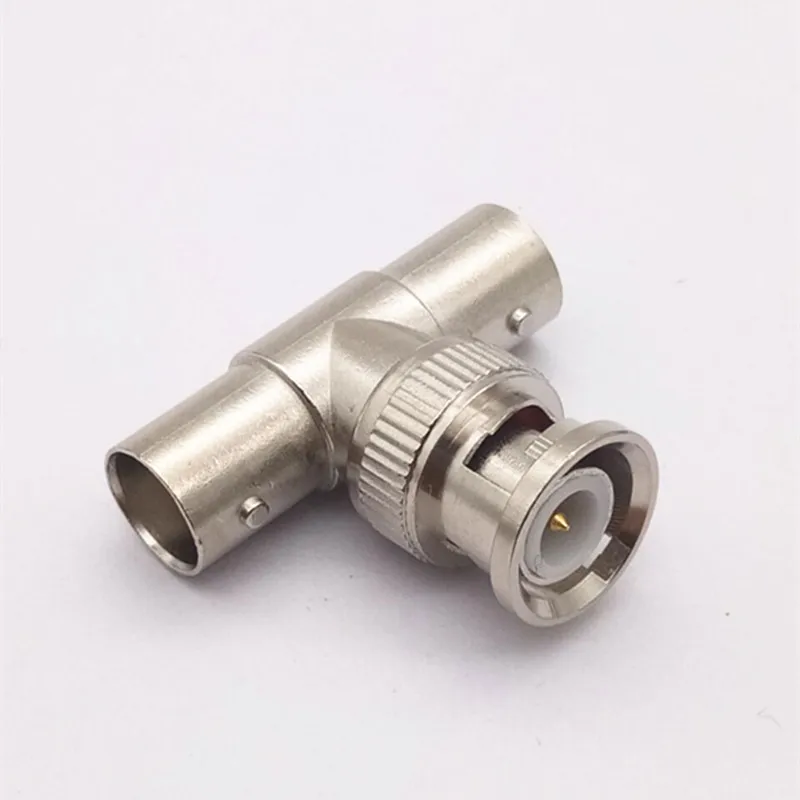 BNC T Adapter Splitter Connector Coupler 1 Male to 2 Female CCTV Jack Plug
