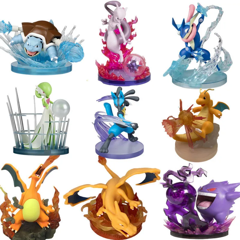 27 Styles of Greninja Gardevoir Charizard Blastoise Mewtwo Gengar Pokemon Handwork Model Christmas Gifts for Kids and Girls