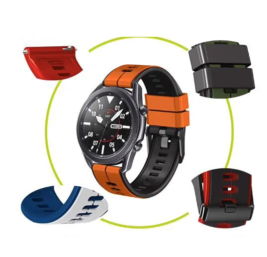 Uhgbsd silikon armband für honor uhr gs 3/gs pro armband magic watch 2 46mm 42mm/es zweifarbiges band armband